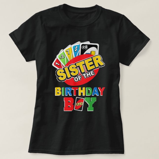 Syster på Birthday Boy Shirt Uno Mamma Mamma 1:a T (Design framsida)