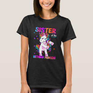 Syster på Birthday Princess Girl Dabbing Unico T Shirt