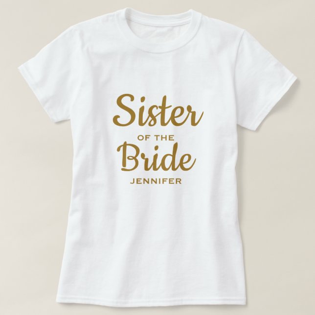 Syster på Bride Anpassningsbar T-Shirt (Design framsida)