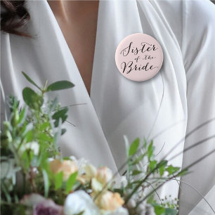 Syster på Bride Chic Bröllop Brudens sida Knapp