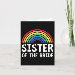 Syster på Bride Lgbt Lesbisk Bröllop Bachelore Kort