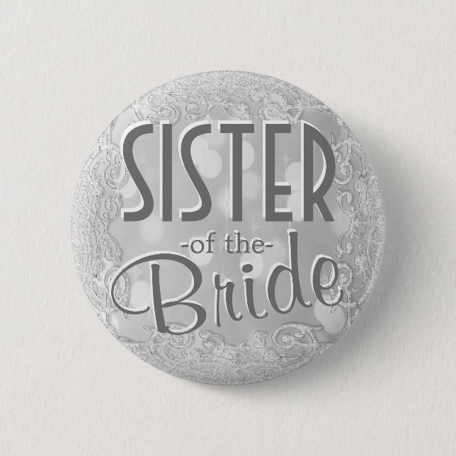 Syster på Bride Silver-knappen Knapp (Framsida)