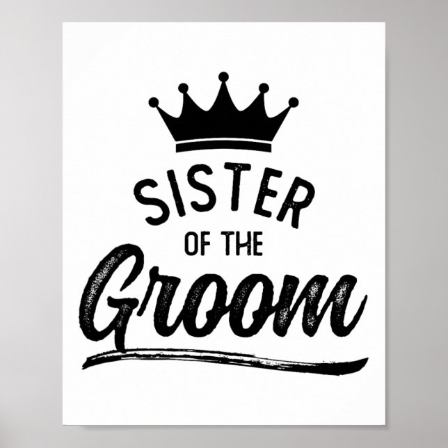 Syster på Bröllopsfesten Matchande groombild Poster (Framsidan)