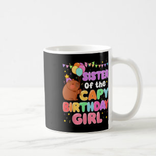 Syster på Capy Birthday Girl Capybara Familj P Kaffemugg