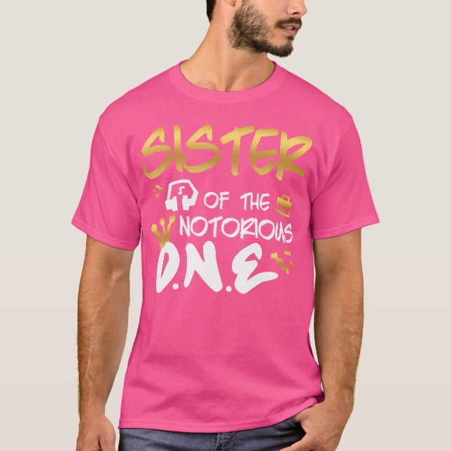 Syster på den ökända Old school 1:a Hip hop T Shirt (Framsida)