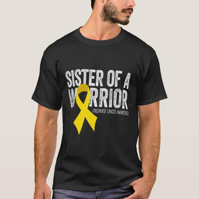 Syster på en krigare medvetenhet om cancer hos bar t shirt (Framsida)