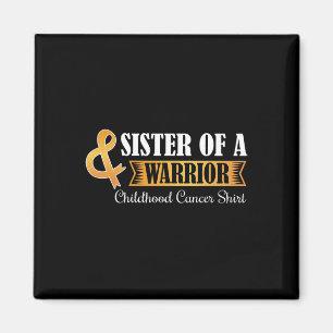 Syster på en krigare vid barncancer Ribbon Awaren Magnet