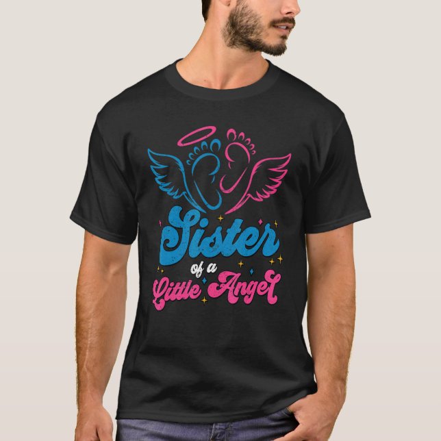 Syster på en liten gel Gravid och spädbarnsförlust T Shirt (Framsida)