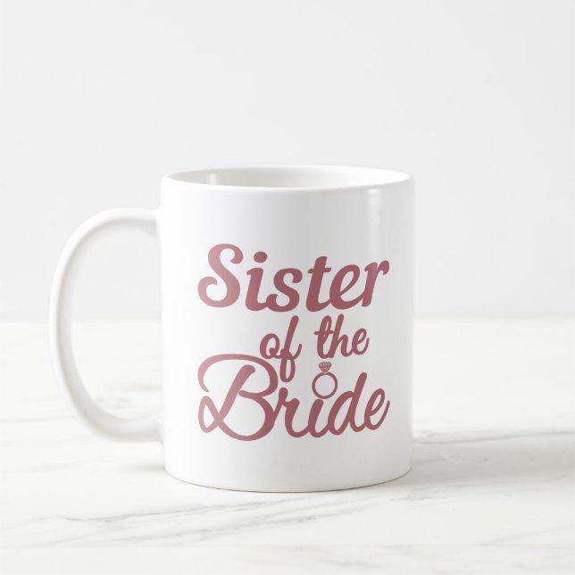 Syster på familjen Bride Bröllop Kaffemugg (Vänster)