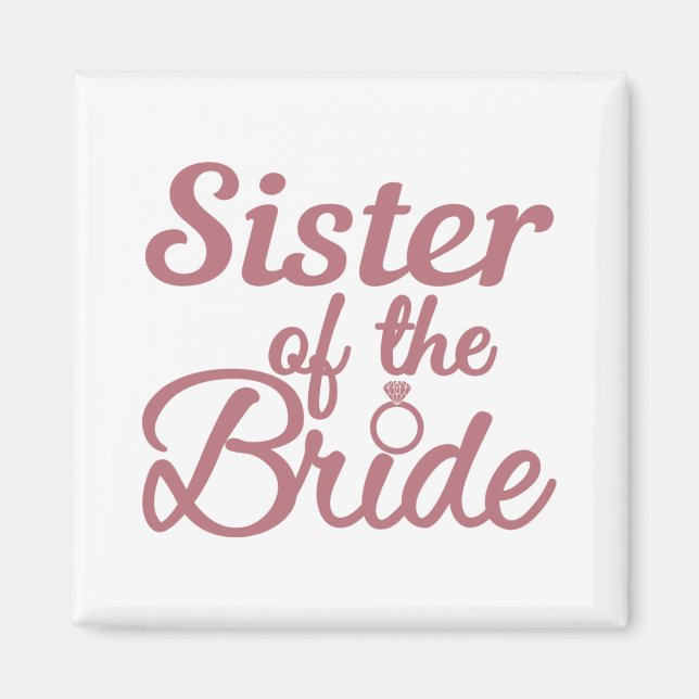 Syster på familjen Bride Bröllop Magnet (Framsidan)