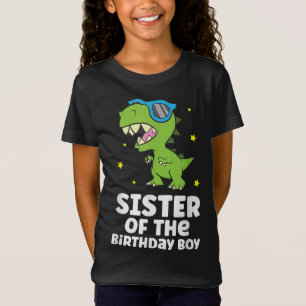 Syster på födelsedag Dinosaur Birthday T Shirt