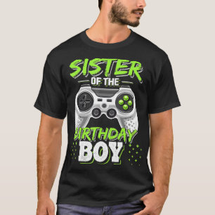 Syster på födelsedagsmatchande videospelsbir t shirt