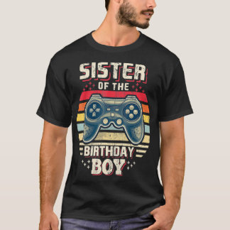 Syster på födelsedagsmatchande videospelsbir t shirt