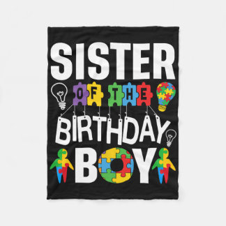 Syster på födelsedagspojkens autism fleecefilt