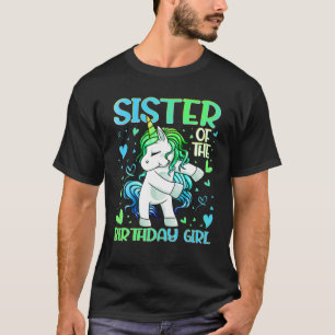 Syster på födelsedagstjuren som sjunger Unicorn Si T Shirt