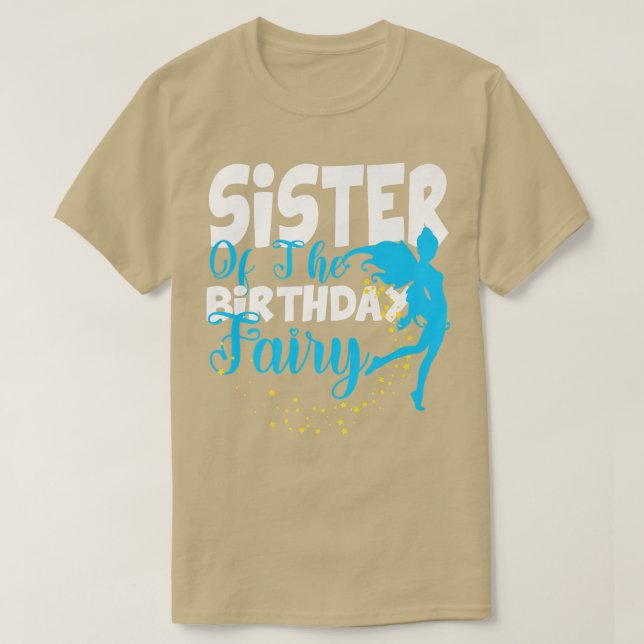 Syster på födelsedagstorget Fairy Fantasy Birthday T Shirt (Design framsida)