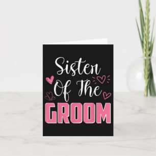 Syster på Groom Family Bröllopsfest Make T Kort