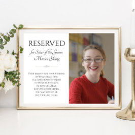 Syster på Groom in himmelfoto Memorial Bröllop Poster