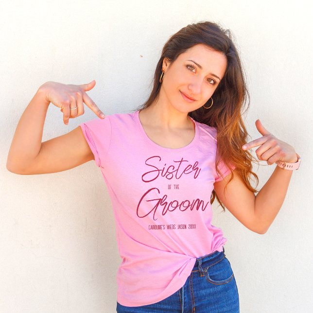 Syster på Groom-skjortan, matchning av gruppgroom T Shirt (Skapare uppladdad)