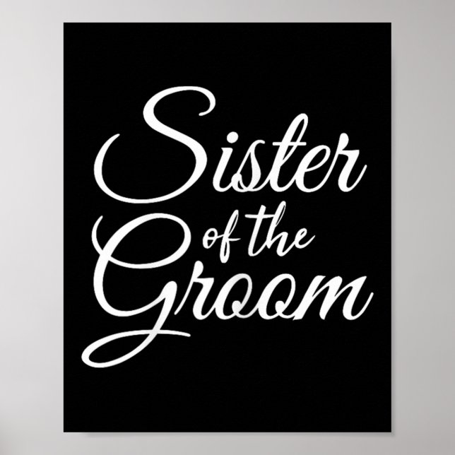 Syster på Groom Womens&amp; barn Poster (Framsidan)