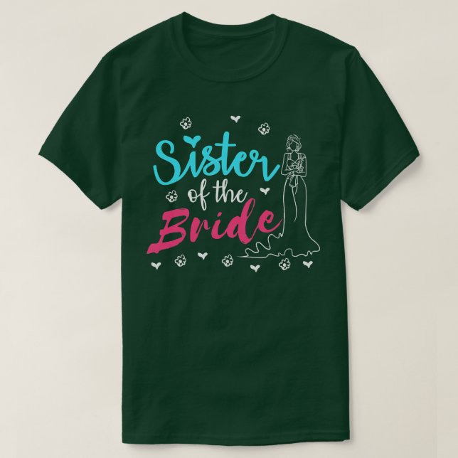 Syster på ljusbåge i ett Bröllop T Shirt (Design framsida)