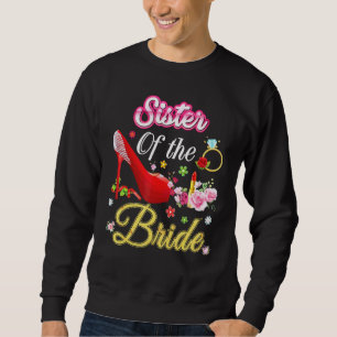 Syster på Lycklig Bröllop blomma Rosa Shoe Lång Ärmad Tröja