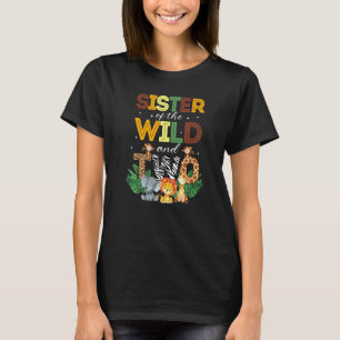 Syster på Vild 2 Zoo Birthday Safari Jungle T Shirt