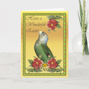 Syster Påsk-kort med Cape Parrot Helgkort