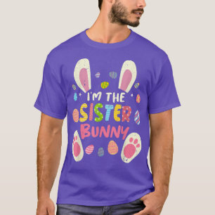 Syster Påsk Matching Family Party Bunny Ansikte Co T Shirt