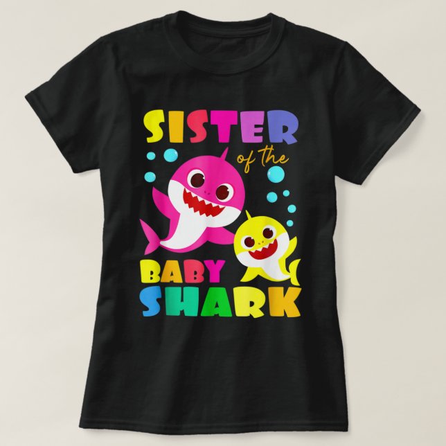 Syster Shark Birthday Syster Shark Familjen Moth T Shirt (Design framsida)