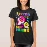 Syster Shark Birthday Syster Shark Familjen Moth T Shirt<br><div class="desc">Syster Shark Birthday Sister Shark Tee Familjen Mors dag</div>
