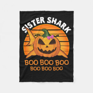 Syster Shark Boo Boo Boo Funny Halloween-presentat Fleecefilt