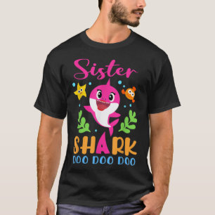 Syster Shark Shirt Sister Shark Älskare Family Mot T Shirt