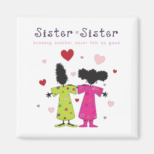 Syster-sister-kvadratiskt kvadratiskt magnet