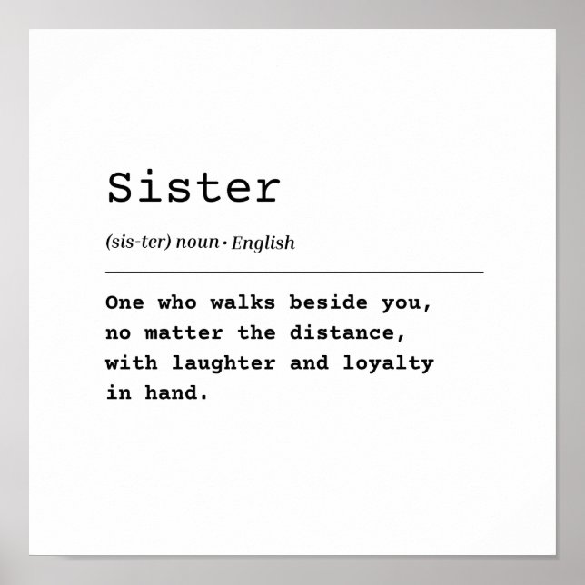 Syster - Skratt och lojalitet Poster (Framsidan)