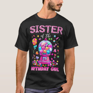 Syster till Födelsedagsflickan Söt Godis Födelseda T Shirt