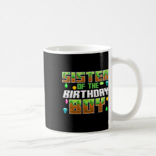 Syster till födelsedagspojken Video Gamer Pixel Nu Kaffemugg