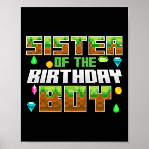 Syster till födelsedagspojken Video Spelare Pixel  Poster