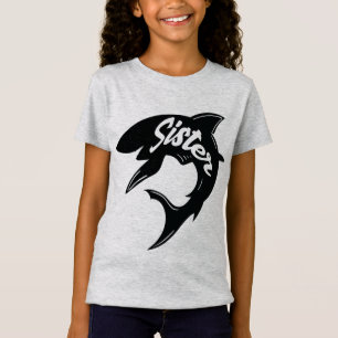 Systerbabyhajen som matchar familjen, kopplar ihop t shirt