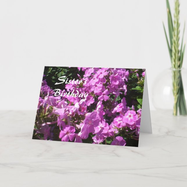 Systerblommor vid rosans födelsedag kort (Framsida)