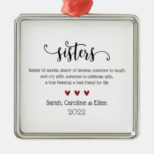 Systerdefinition, Anpassningsbar jul Julgransprydnad Metall