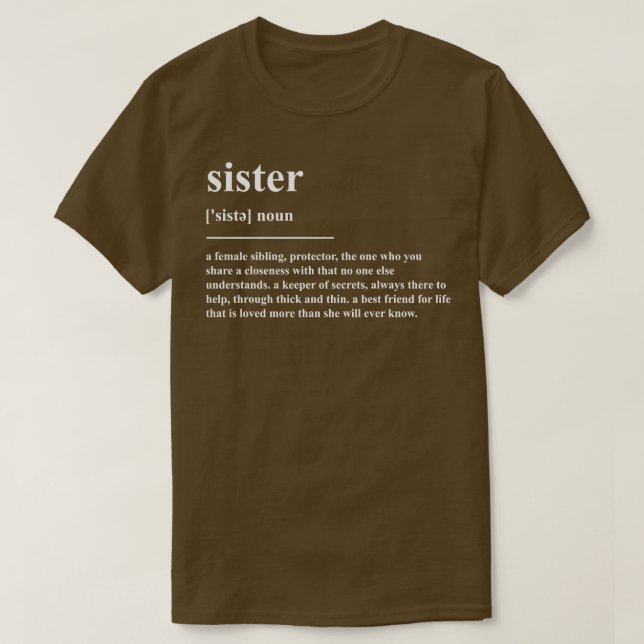 Systerdefinition T Shirt (Design framsida)