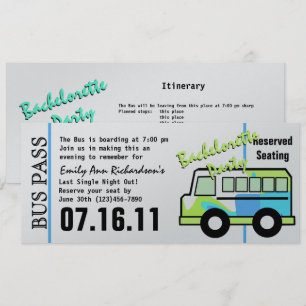 Systerfest Bussbiljett Inbjudningar
