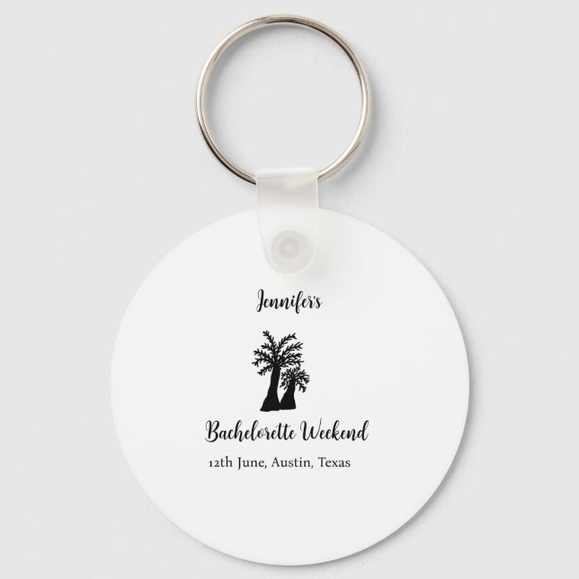 Systerfest kokossträdsklubb lägg till namn  nyckelring (Framsida)