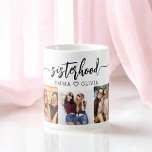 Systerhushållare 3 Fotokollage Keepsaké Kaffemugg<br><div class="desc">Firar systrätten med systrarna 3 Photo Collage Keepsaké Gift Coffee Mugg. Det här pulserande mugg har en fantastisk samling av tre omhuldade foton, som fångar speciella ögonblick som delas med dina systrar. Shock rosa ger en roligt och snyggt beröring och skapar det som en fristående biet för kaffe eller te...</div>
