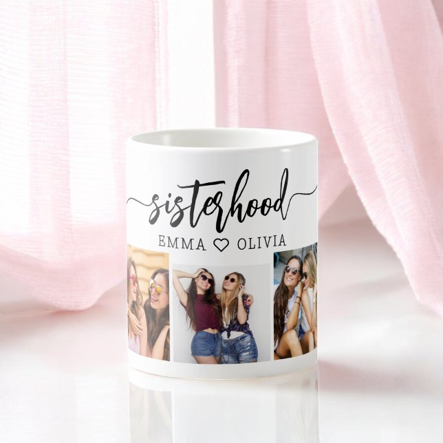 Systerhushållare 3 Fotokollage Keepsaké Kaffemugg (Skapare uppladdad)