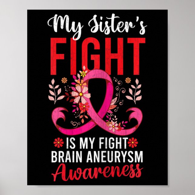 Systerkampen är min kamp för hjärnans Aneurysm Awa Poster (Framsidan)