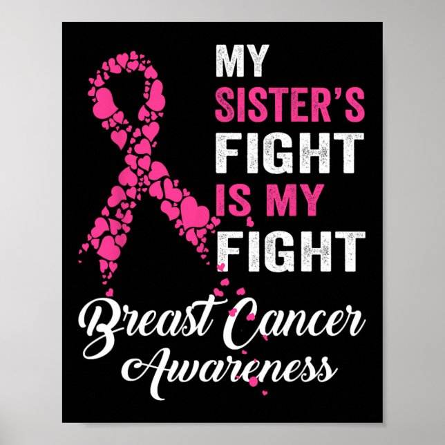 Systerkampen är min medvetenhet om bröstcancer poster (Framsidan)