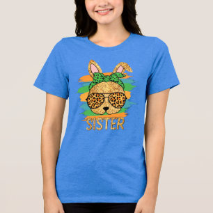 Systerkanin med glasögon anpassad konsttryck t shirt