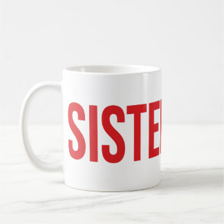 Systerlighetsmärkesmugg Röd Kaffemugg